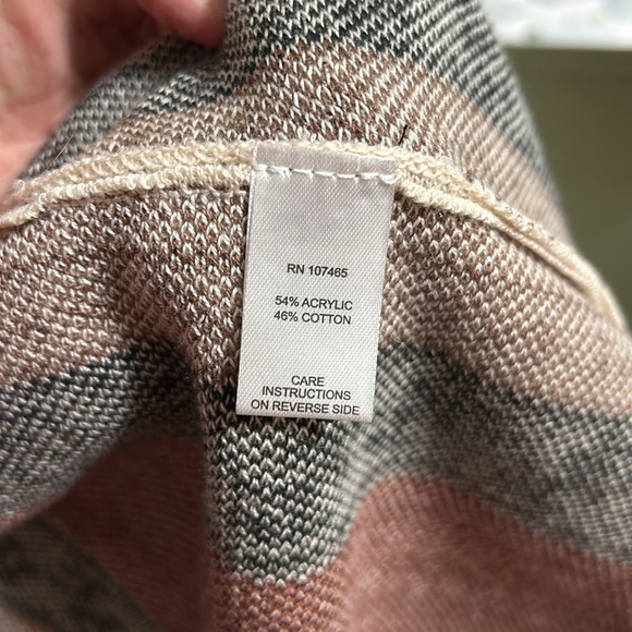 bua//bua Open Front Lightweight Multicolor Aztec Design Sweater/Cardigan Size S - Picture 7 of 8